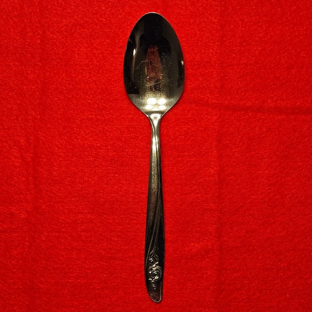 Oneida ROSEANNE Rose Petal Stainless Flatware Tablespoons Floral 7 1/4” Lot of 6 - Picture 4 of 10